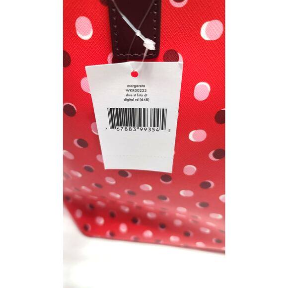 Kate Spade Shore Street Fiesta Dot red leather margareta tote bag - Picture 8 of 12